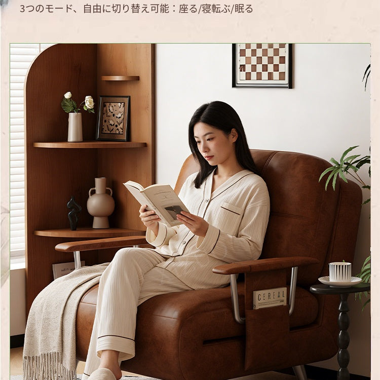 ヴィンテージ風 ソファーベッド 折りたたみ式|伸縮ベッド 一体型 リビング・バルコニー対応 xizuo-0203-29