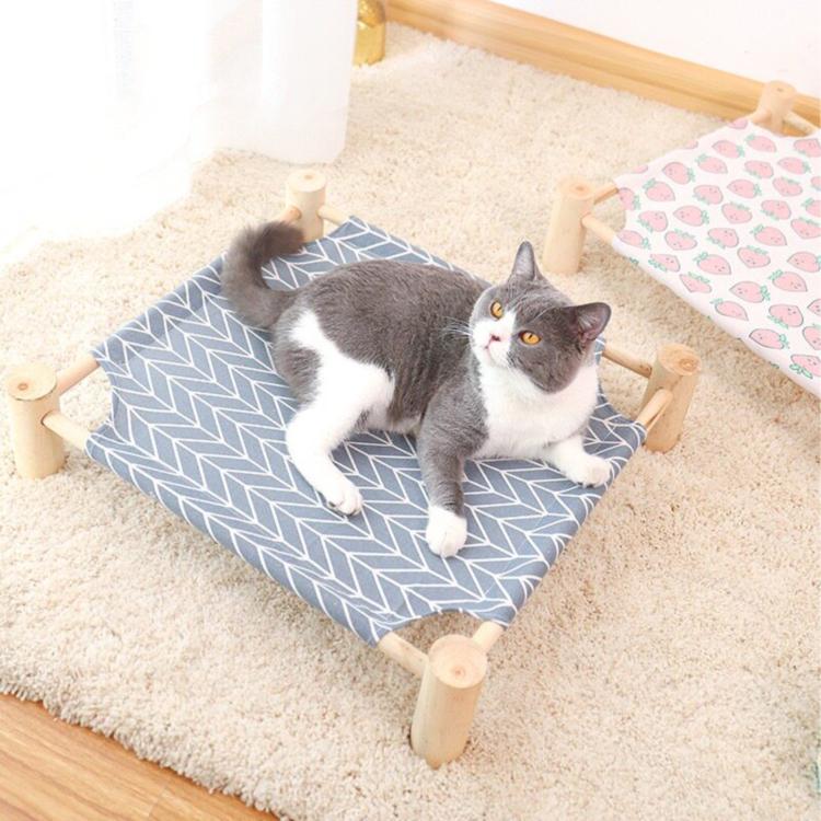 ペット用コット 犬猫兼用 ベッド 木製フレーム 通気性 夏用 洗える 取り外し可能 四季対応 ペットマット おしゃれ xmm-0409-76