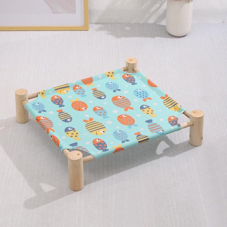 ペット用コット 犬猫兼用 ベッド 木製フレーム 通気性 夏用 洗える 取り外し可能 四季対応 ペットマット おしゃれ xmm-0409-76