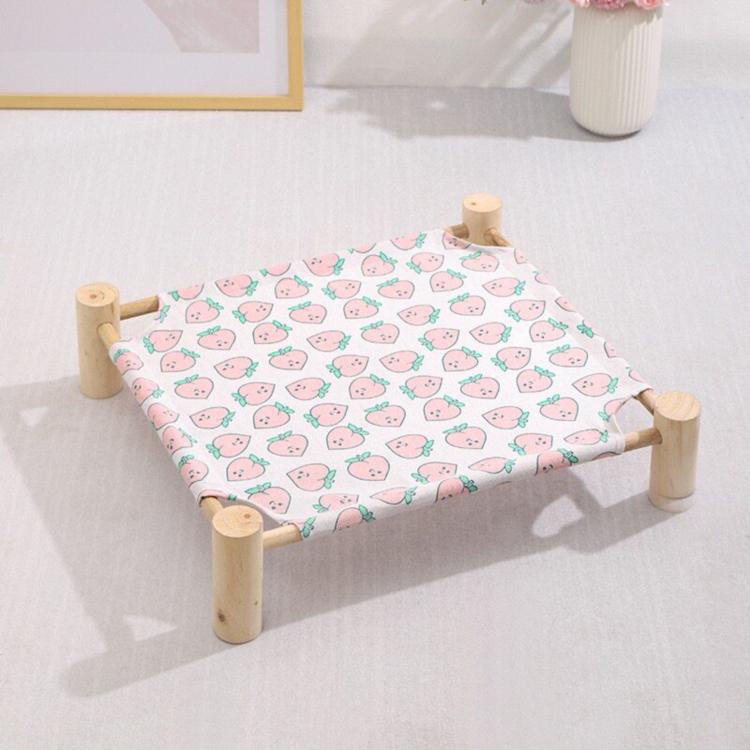 ペット用コット 犬猫兼用 ベッド 木製フレーム 通気性 夏用 洗える 取り外し可能 四季対応 ペットマット おしゃれ xmm-0409-76