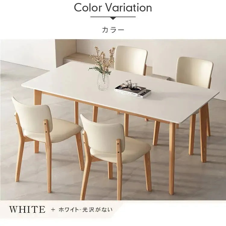 テーブル ホワイト・艶消し ホワイト・艶消あり セラミック 天然木 ybyd-052018-table