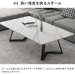 センターテーブル グレー ホワイト セラミック スチール yhxgmy-001-table