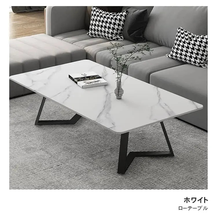 センターテーブル グレー ホワイト セラミック スチール yhxgmy-001-table