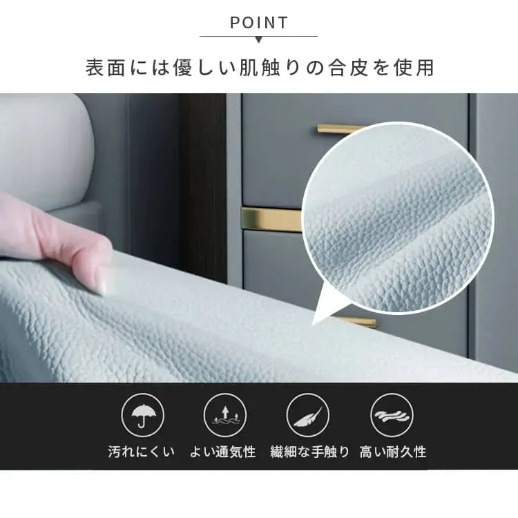 ナイトテーブル カーキ ホワイト オレンジ ベージュ グレー ブルー カーキ+ホワイト オレンジ+ホワイト ブルーグレー+ホワイト グレー+ホワイト セラミック 合成皮革 天然木 スチール yk-01-nightable