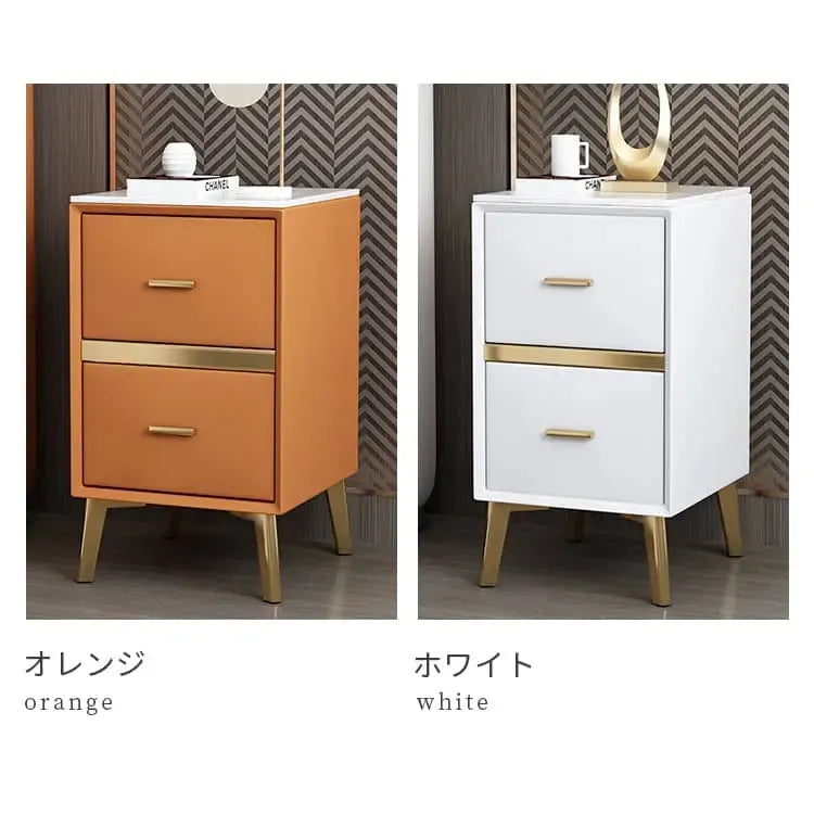 ナイトテーブル カーキ ホワイト オレンジ ベージュ グレー ブルー カーキ+ホワイト オレンジ+ホワイト ブルーグレー+ホワイト グレー+ホワイト セラミック 合成皮革 天然木 スチール yk-01-nightable