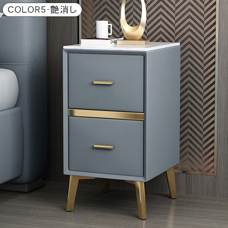 ミニマルベッドサイドテーブル小型シンプルモダン軽高級レザーナイトスタンド yk-01