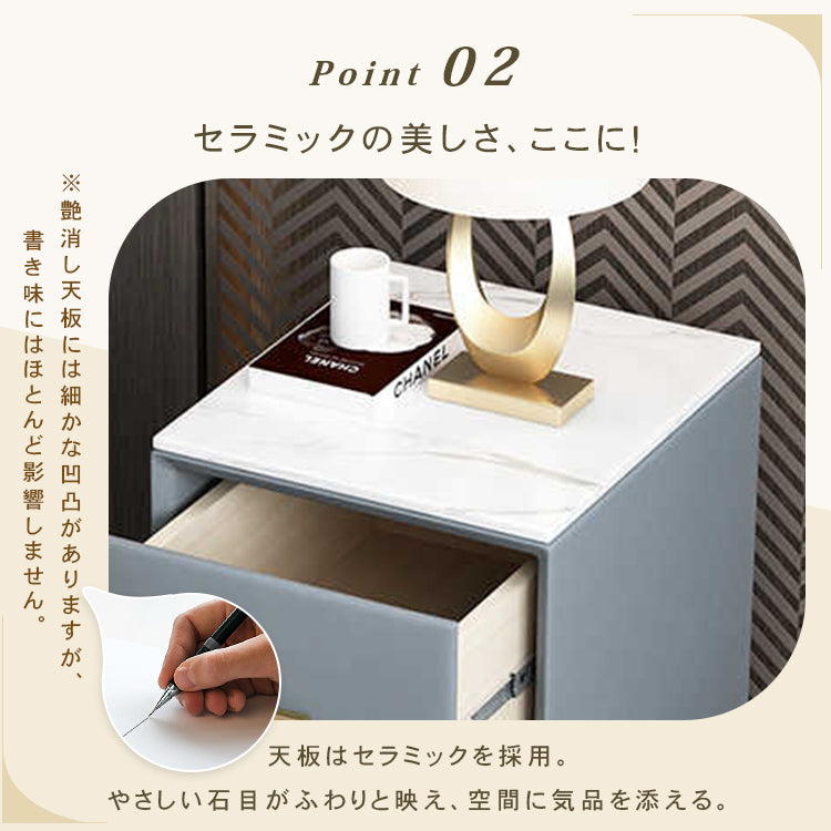 ミニマルベッドサイドテーブル小型シンプルモダン軽高級レザーナイトスタンド yk-01