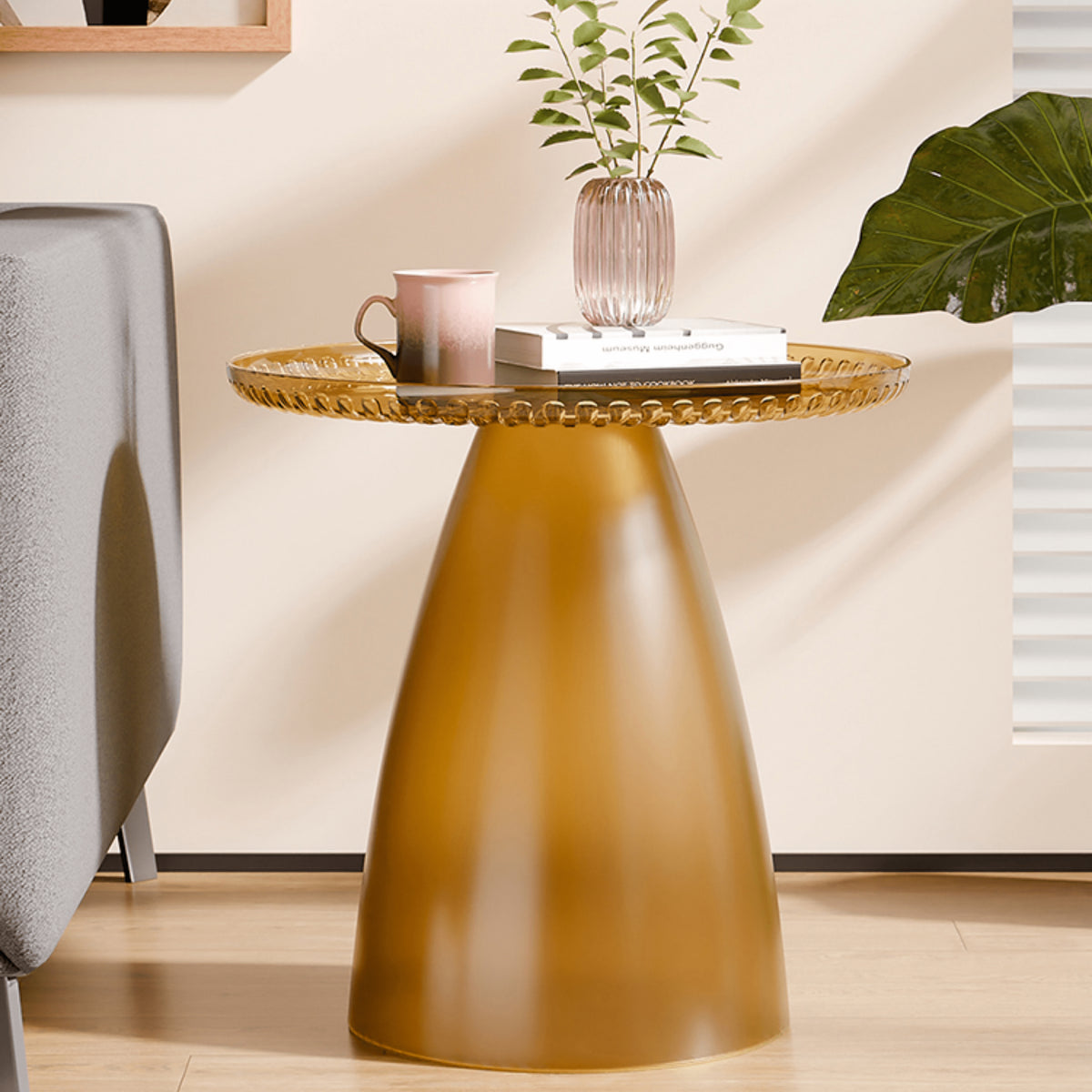 透明アクリル&PET製センターテーブル - モダンデザインでおしゃれなリビングに ym-628