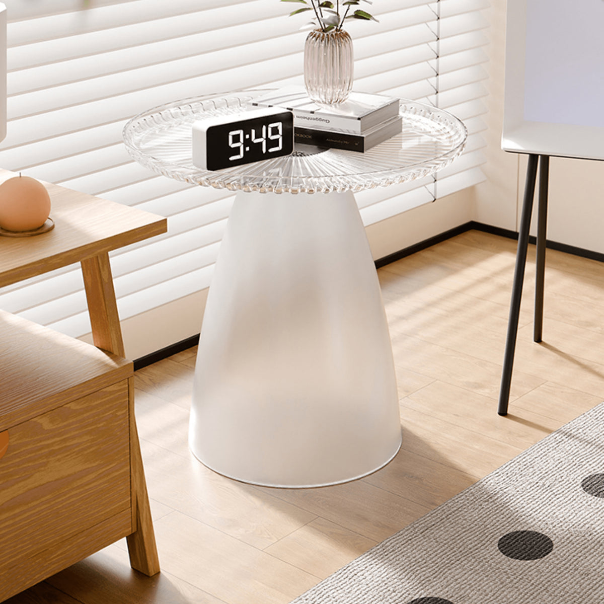 透明アクリル&PET製センターテーブル - モダンデザインでおしゃれなリビングに ym-628