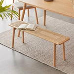 スツール ナチュラル オーク材 ラタン ysys-a1136-bench