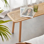 スツール ナチュラル オーク材 ラタン ysys-a1136-bench