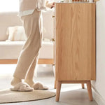 キャビネット ナチュラル ブラウン オーク材 キリ材 ガラス ysys-a1144-cupboard