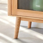 キャビネット ナチュラル ブラウン オーク材 キリ材 ガラス ysys-a1144-cupboard