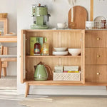 キャビネット ナチュラル ブラウン オーク材 キリ材 ガラス ysys-a1144-cupboard