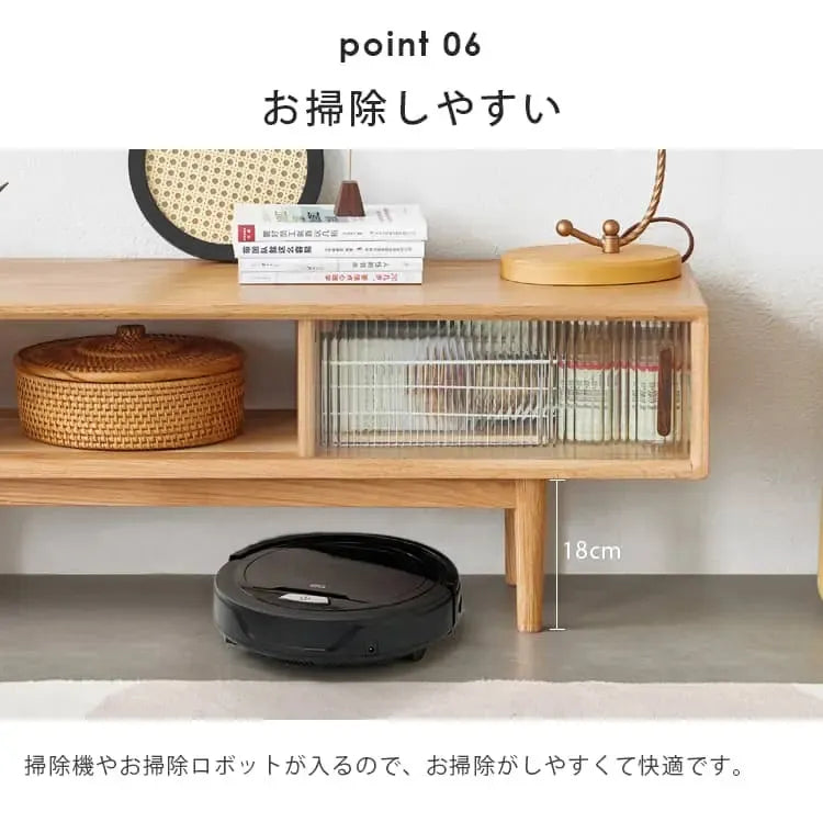 テレビ台 ナチュラル ブラウン オーク材 キリ材 ガラス ysys-b3086-tvstand