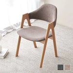 チェア グレー ブラウン オーク材 綿麻 ysys-b3124-chair