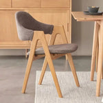 チェア グレー ブラウン オーク材 綿麻 ysys-b3124-chair