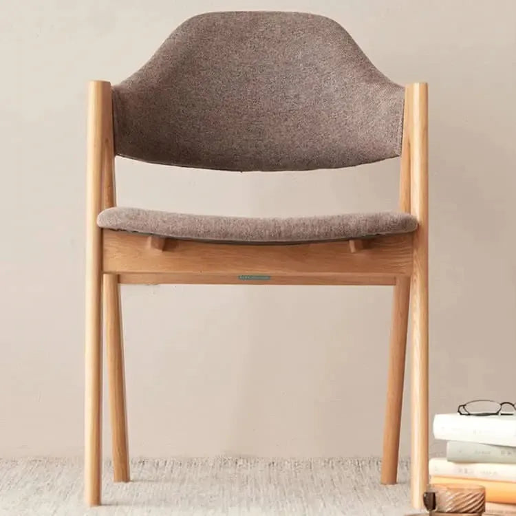 チェア グレー ブラウン オーク材 綿麻 ysys-b3124-chair