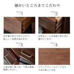 ナイトテーブル ブラウン ブラックウォールナット キリ材 真鍮 ysys-b5024-nighttable