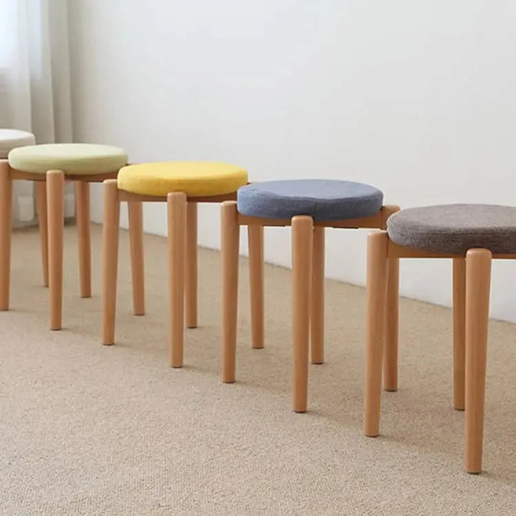 スツール ベージュ グリーン ブルー イエロー ブラウン ビーチ材 綿麻 ysys-c3132-stool
