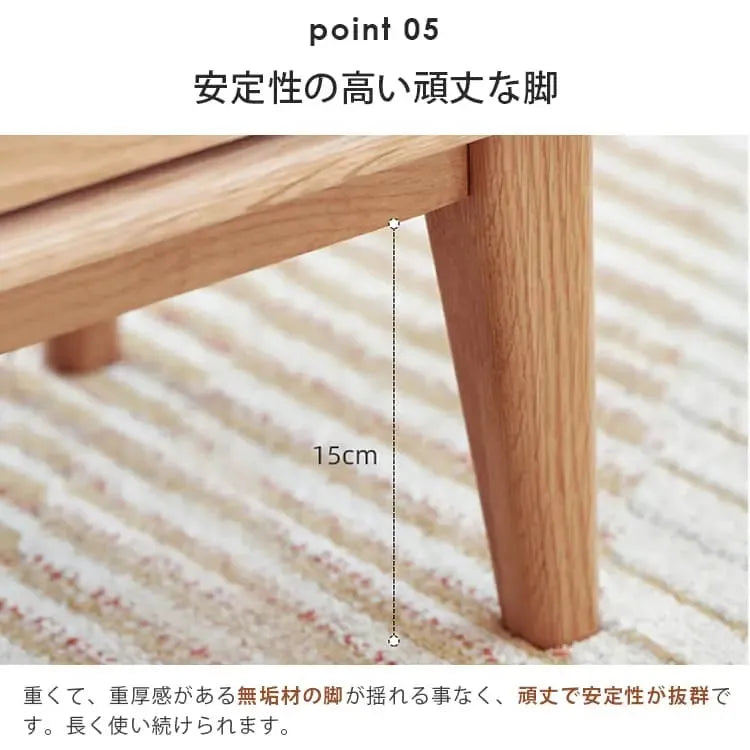 ナイトテーブル ナチュラル ブラウン オーク材 キリ材 ysys-f8021-nighttable