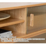 テレビ台 ナチュラル オーク材 キリ材 ガラス ysys-f8083-tvstand