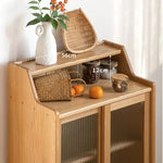 キャビネット ナチュラル オーク材 モールガラス ysys-f8144-cupboard