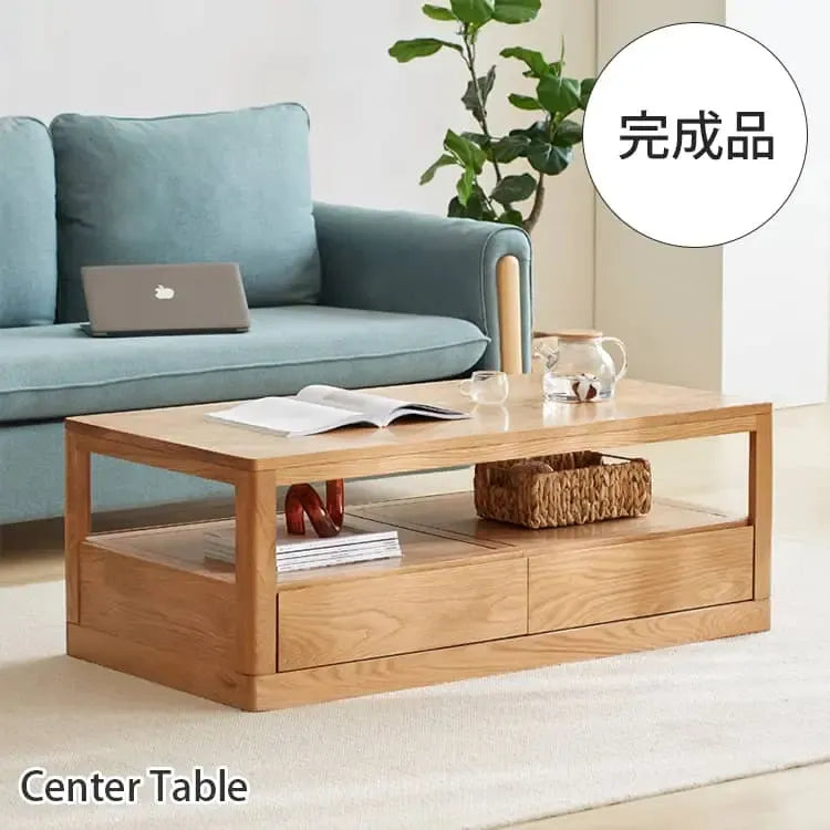 センターテーブル ナチュラル オーク材 キリ材 ysys-h8071-table