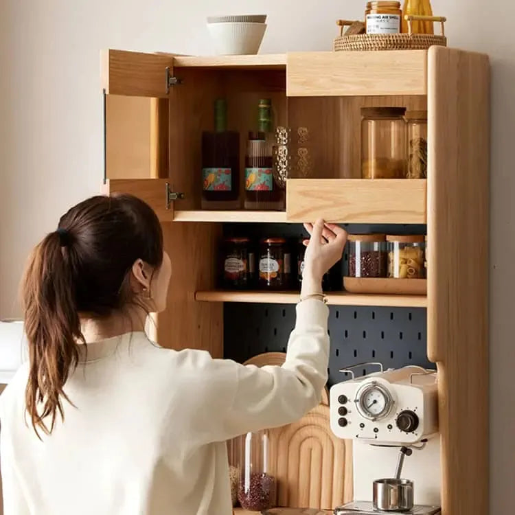 キャビネット ナチュラル オーク材 キリ材 ガラス ysys-l3141-cupboard