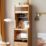 キャビネット ナチュラル オーク材 キリ材 ガラス ysys-l3141-cupboard