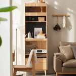 キャビネット ナチュラル オーク材 キリ材 ガラス ysys-l3141-cupboard