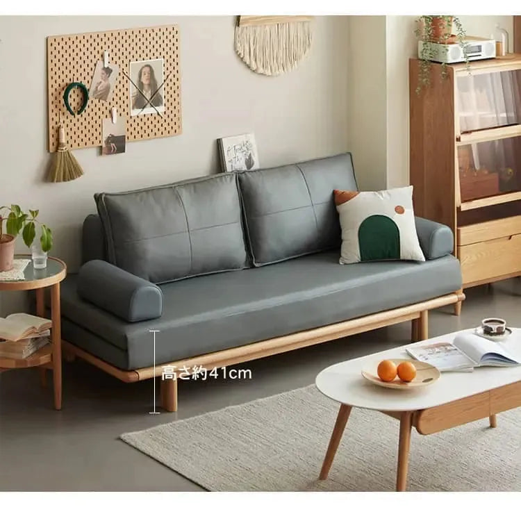 ソファー ライトグレー ダークグレー ブラウン グリーン エアレザー オーク材 パイン材 ysys-s1036-sofa