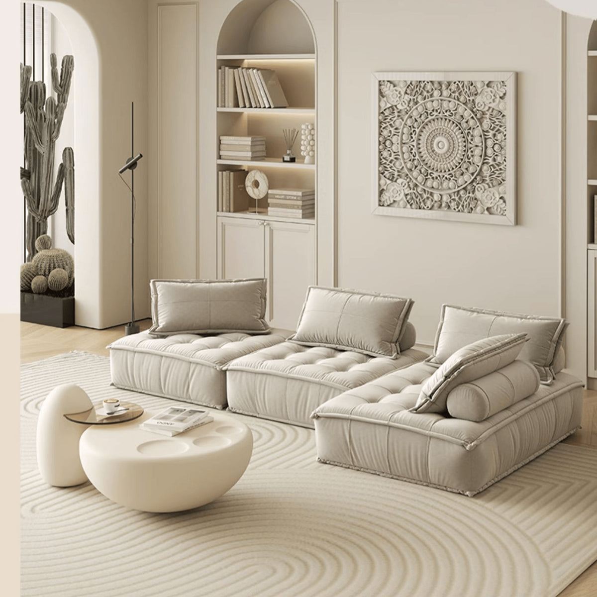 モダンデザイン強化ガラスセンターテーブル | 耐久性&スタイリッシュなリビングテーブル yw-195