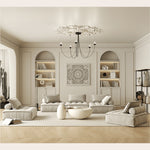 モダンデザイン強化ガラスセンターテーブル | 耐久性&スタイリッシュなリビングテーブル yw-195