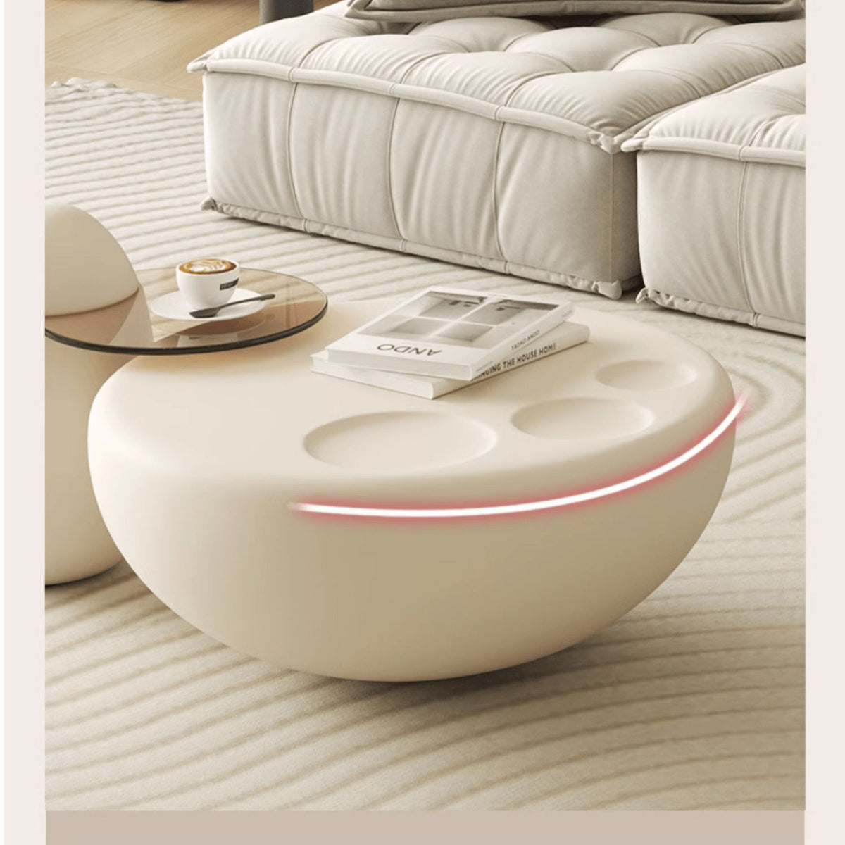 モダンデザイン強化ガラスセンターテーブル | 耐久性&スタイリッシュなリビングテーブル yw-195