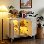 おしゃれなMDF集成材キャビネット|収納力抜群のデザイン家具 yw-199