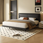 「高級PUレザー&木製ベッド:究極の快適さとスタイリッシュデザイン」 yw-202