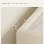 カップボード一体型 折りたたみダイニングテーブル|クリーム系デザイン 壁付け対応 アイランド風 zsd-0203-24