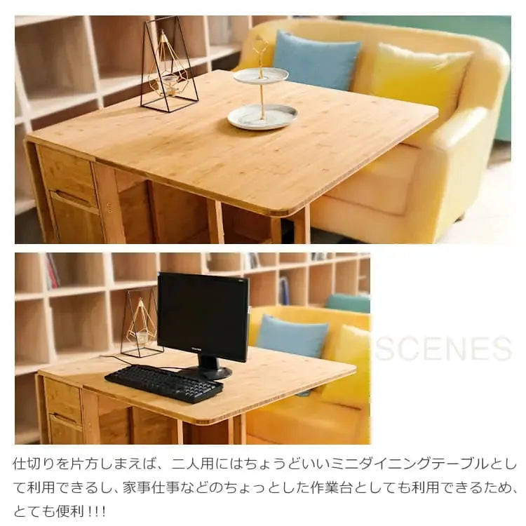 テーブル ナチュラル ライトブラウン 竹 竹製 zt-143