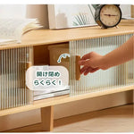 テレビ台 ナチュラル 竹 ガラス zt-548