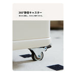 折りたたみ式 サイドテーブル ワゴン|キャスター付き ナチュラルウッド調 ソファ横 テーブル リビング用 天板が回転します zz-0209-life