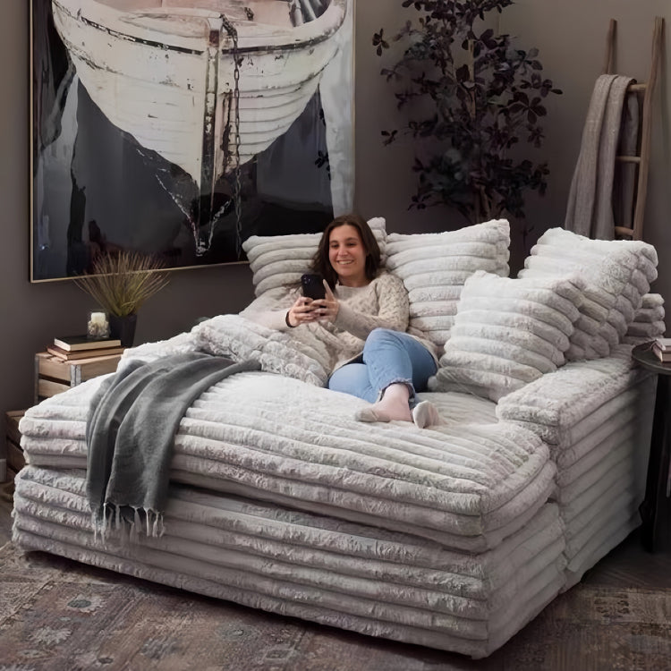 真空圧縮 ソファベッド 布製 深座面 ストレートソファ＋シェーズロング カバー洗濯可 リビング用 jj-1229-13