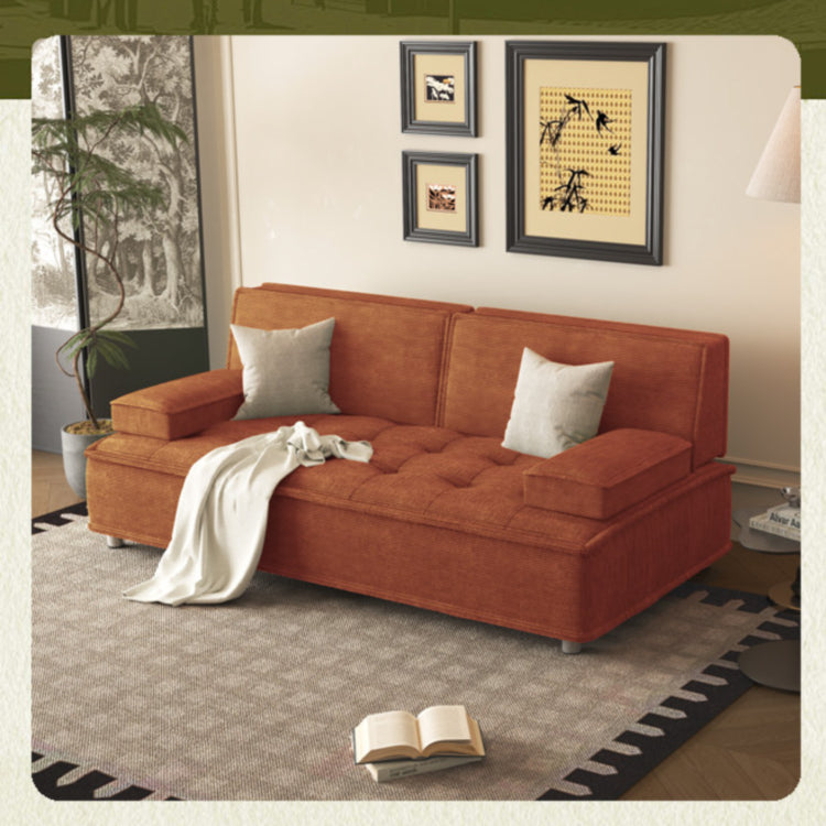 コーデュロイ ソファベッド 折りたたみ式 幅110?200cm｜ロータイプ 2WAY リビング用 おしゃれ モダン コンパクト 寝心地 yyjj-1168