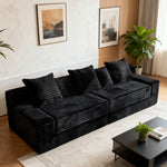 真空圧縮 太畝コーデュロイ ソファ 純ウレタンフォーム使用 布製 リビング用 くつろぎ系 ローソファ／怠け者ソファ dhyssf-1229-7