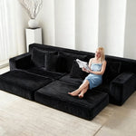 真空圧縮 太畝コーデュロイ ソファ 純ウレタンフォーム使用 布製 リビング用 くつろぎ系 ローソファ／怠け者ソファ dhyssf-1229-7