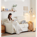 ソファベッド 布製 折りたたみ式 リクライニング対応 幅123～192cm コンパクト 2人掛け ベッド兼用 ファブリック 北欧 シンプル おしゃれ ddw-1154