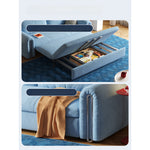 ソファベッド 布製 バウハウスデザイン スライド式 160cm?220cm ワイド対応 リビング用 モダン 高級感 mgj-1162