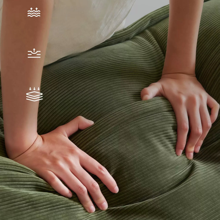 コーデュロイ ソファベッド 折りたたみ式 幅110?200cm｜ロータイプ 2WAY リビング用 おしゃれ モダン コンパクト 寝心地 yyjj-1168