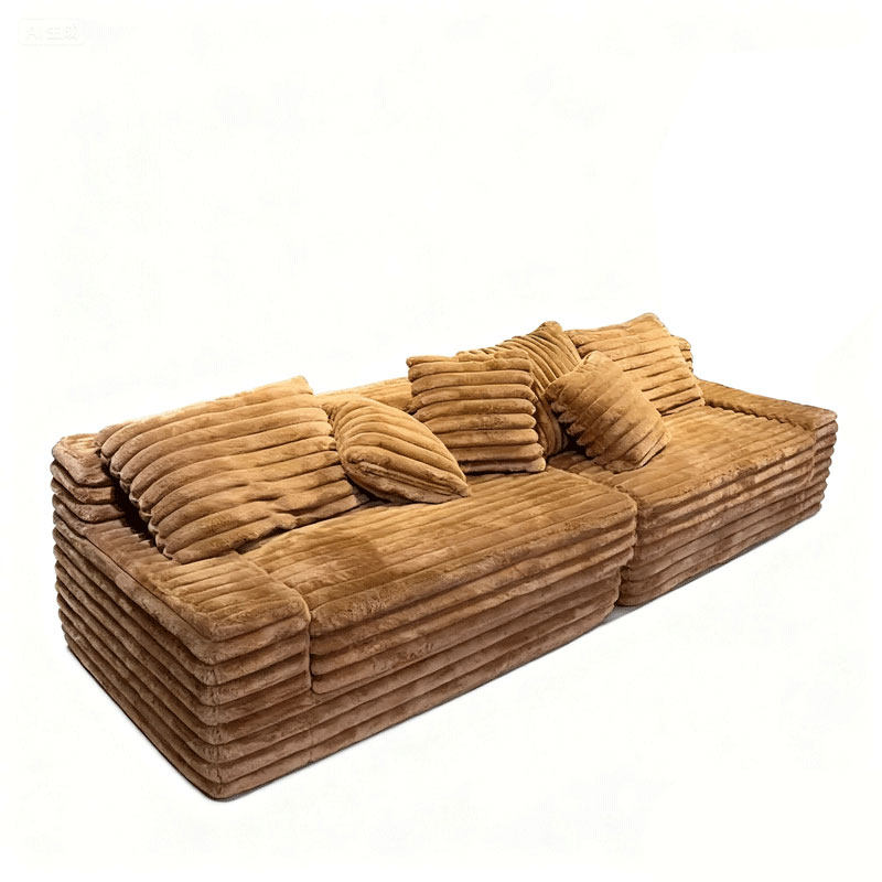 真空圧縮 太畝コーデュロイ ソファ 純ウレタンフォーム使用 布製 リビング用 くつろぎ系 ローソファ／怠け者ソファ dhyssf-1229-7