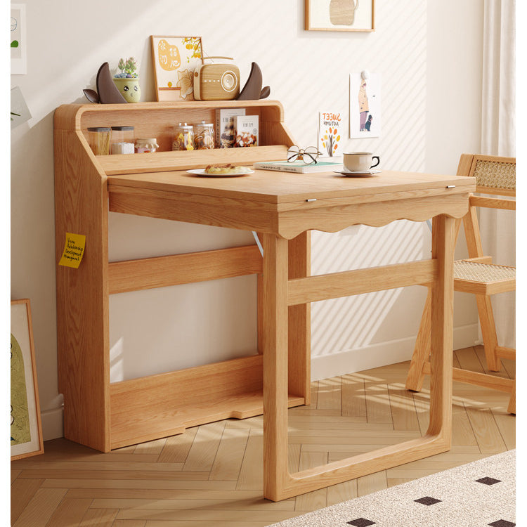 実木 折りたたみダイニングテーブル＆カウンター収納一体型｜折りたたみ椅子セット ナチュラル 北欧風 天板140cm hemw-1126